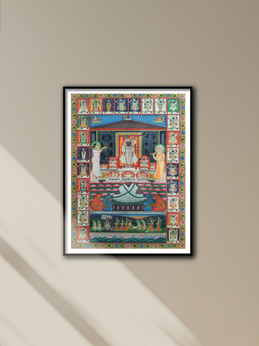Divine Grace of Shrinathji – Handcrafted Pichwai Painting