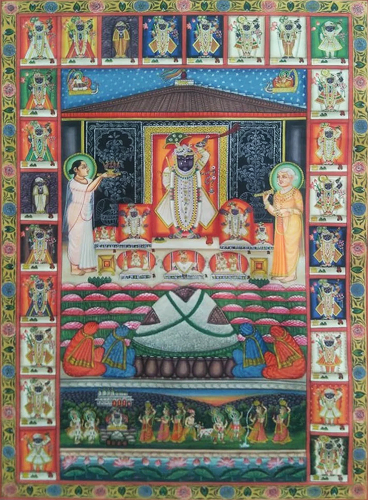 Divine Grace of Shrinathji – Handcrafted Pichwai Painting